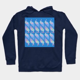 the peacock wallpaper in boho style ecopop Hoodie